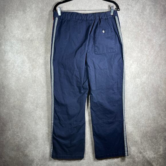Maeve Anthropologie Khaki Pants Womens Small Navy Blue Classic Side Striped Boho - Picture 5 of 12